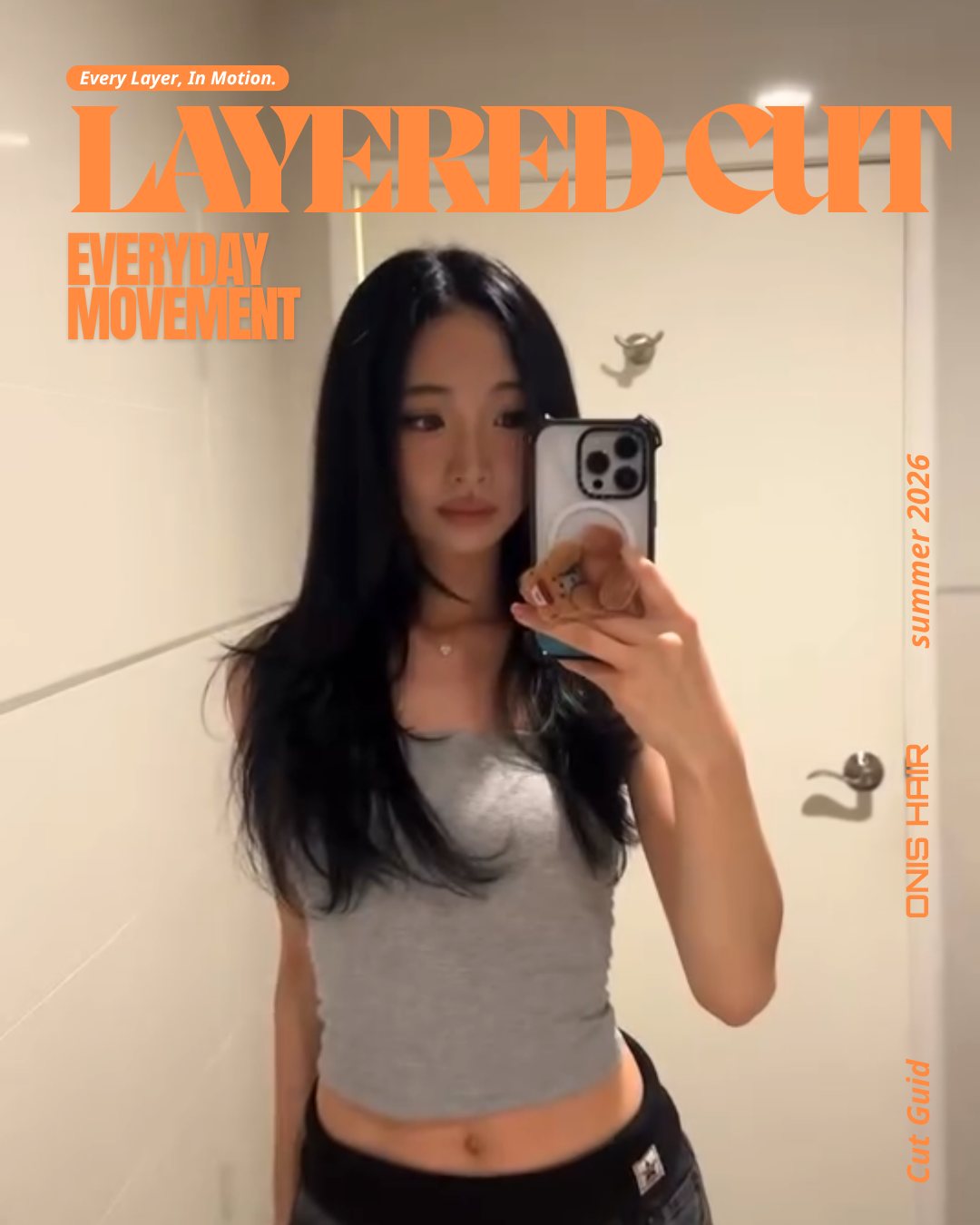 Layered cut for everyday movement at ONIS Hair Salon, Koreatown Los Angeles